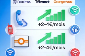 Augmentations de tarifs télécom 2026 : Proximus, Telenet, Orange et les autres haussent les prix